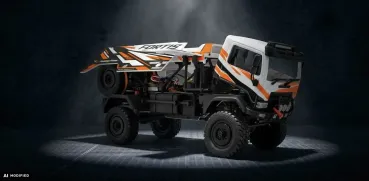 Hobby Plus 1:18 "DKR-4 Fortis" Rally Truck brushed RTR - White